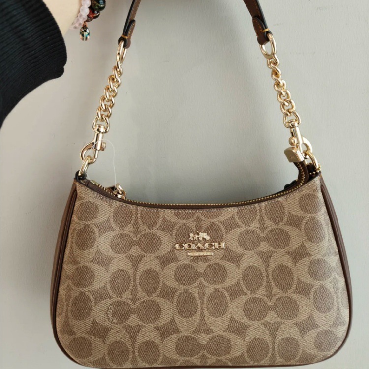 2025 Kojia Teri retro flor bolso de brazo de moda versátil impresión de cadena bolso mahjong bolso de hombro de mujer mochila