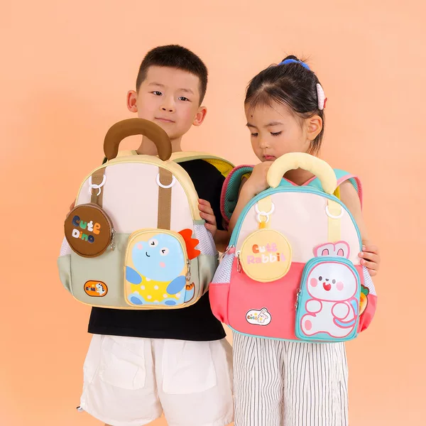 Cute Bunny Girl Kindergarten School Bag Cartoon Dinosaur Boy Backpack Preschool Class Backpack