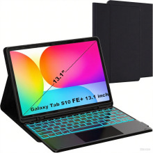 适用三星S10FE+13.1寸平板蓝牙键盘多点触控RGB背光三星键盘皮套