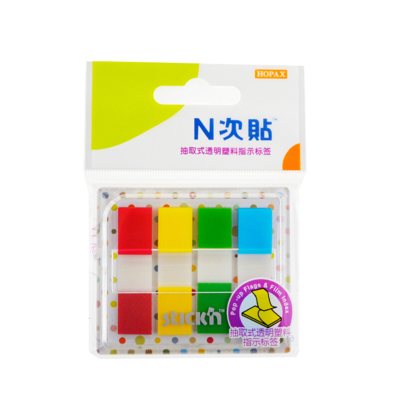 N pegatinas de plástico flecha transparente etiqueta pequeña fluorescente se puede volver a colocar índice de clasificación de plástico post-it pegatinas de Pepsi