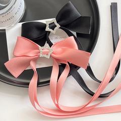 Sweetheart Princess Pink Star Butterfly Bow Hair Clip Satin Side Clip Double Ponytail Soft Girl Duckbill Hair Accessory