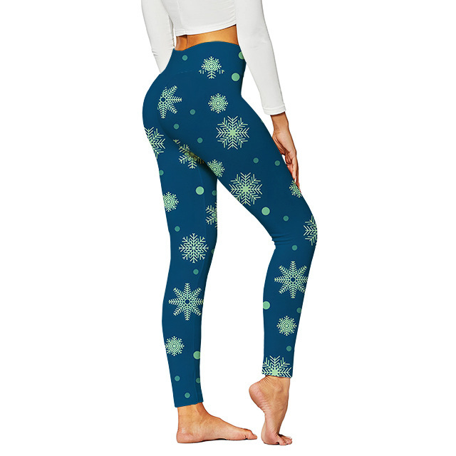 Pantalones de yoga Navidad patrón casual digital Europa y América yoga 3d leggings deportivos 2024 pantalones ajustados nuevo estampado