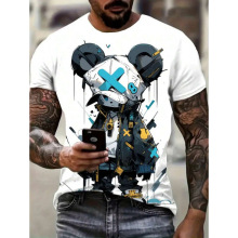 D 35274 Digital print plus size hip hop tee ����ӡ����������