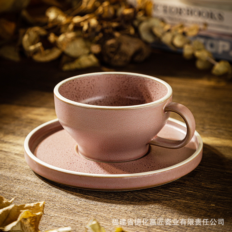 Taza de café de cerámica japonesa retro taza de marca de regalo de mano taza de agua de alta calidad taza de leche agria taza de pudín de desayuno