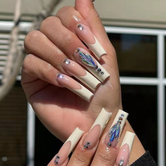 European and American-style long ballet-style false nail tips, ready-made manicure stickers, nail plates, press-on nails