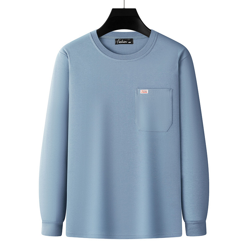 Papá de manga larga camiseta de los hombres de primavera y otoño casual polo camisa superior de algodón de la solapa fábrica de ropa al por mayor