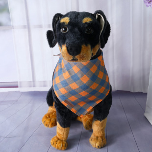 Cross-Border Cute Style Pet Saliva Towel, Cat Plaid Bib, Christmas Accessories, Small Size Dogs Dog Triangle Towel