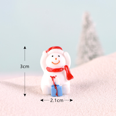 微景观微缩圣诞节DIY配件圣诞老人雪人麋鹿礼物雪橇袜子迷你摆件|undefined