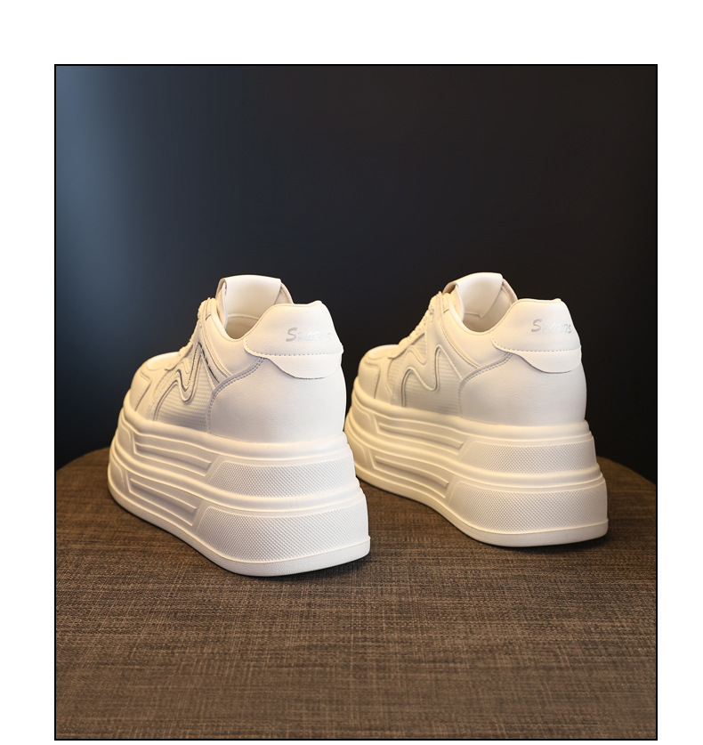 Giày sneaker nữ đế dày tăng chiều cao phong cách thể thao — màu be chi tiết 20