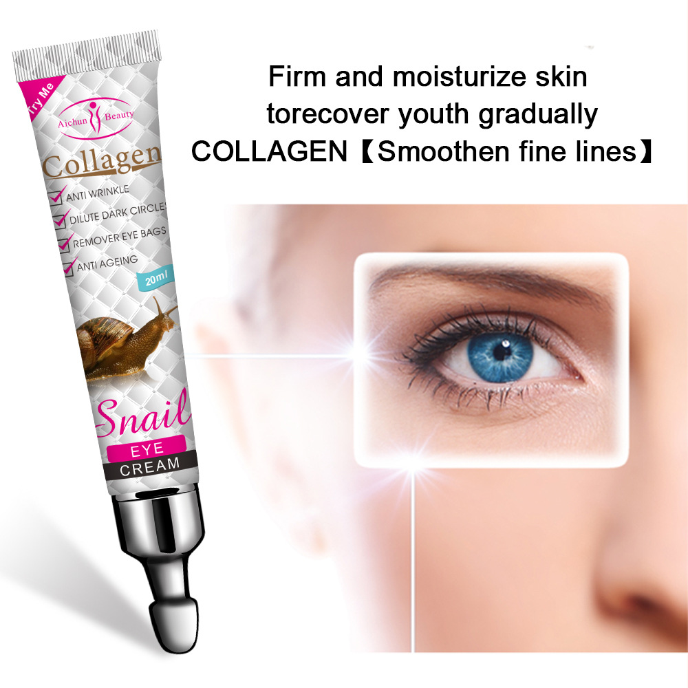 Cross-Border Aichun Snail Eye Cream Moisturizing and Brightening Cross-Border Factory Eye Cream Skin Care Products Wholesale Eye Cream