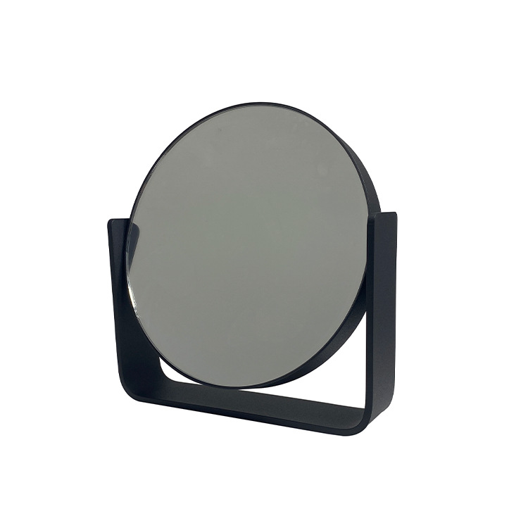Espejo de escritorio de doble cara de metal giratorio pequeño espejo de escritorio portátil tocador espejo cosmético simple belleza lupa