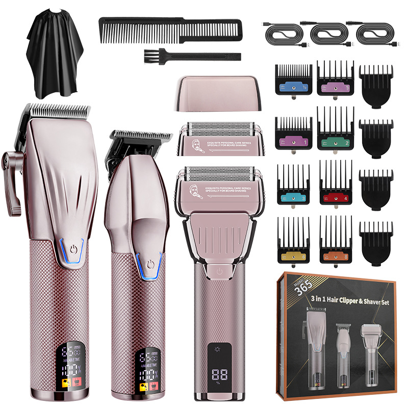 3 piezas de corte de pelo para hombres recíproco máquina de afeitar eléctrica multifuncional tijeras eléctricas domésticas al por mayor