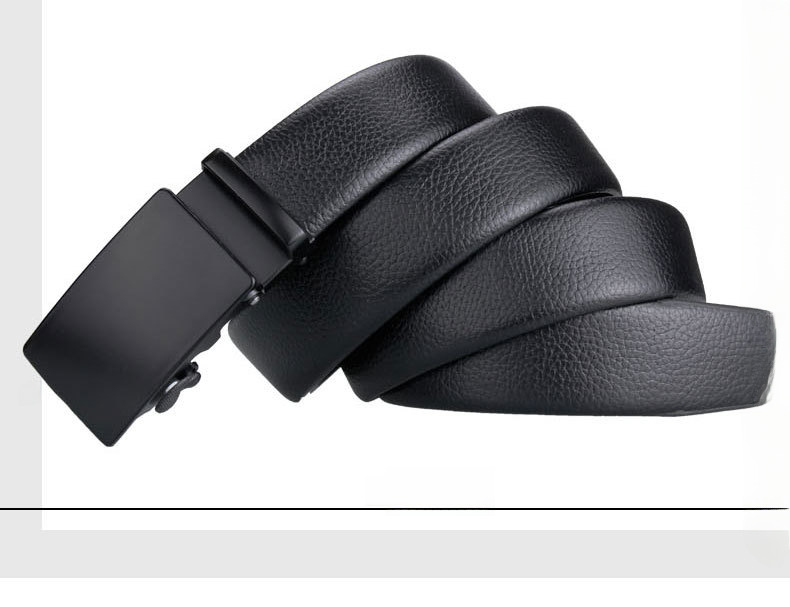 New Men's Automatic Buckle Gift Belt Edge Pvc Wear-resistant Scratch-resistant Men's Pants Belt A Large Number Of Spot Wholesale_voghion.com