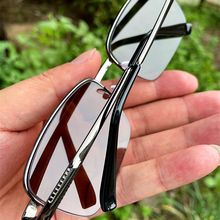 天然纯石头镜男士清凉养目太阳镜中老年茶色高清水晶眼镜墨镜