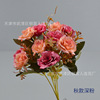 22 diamond roses handle the western restaurant decorative bride bouquet DIY manufacturer wedding simulation flower wholesale