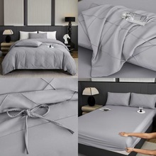 A类母婴级酒店套件60支4件套新疆长绒棉纯棉全棉床上用品时尚捏花