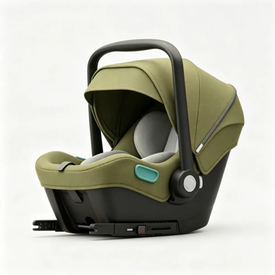 Cross-Border Child Car Safety Car child safety seat - 3ci-size-certificationece-r12904-european-union-e57security-standard-3rd-generation-safety-basket-green-isofix-interface-5-seconds-installation