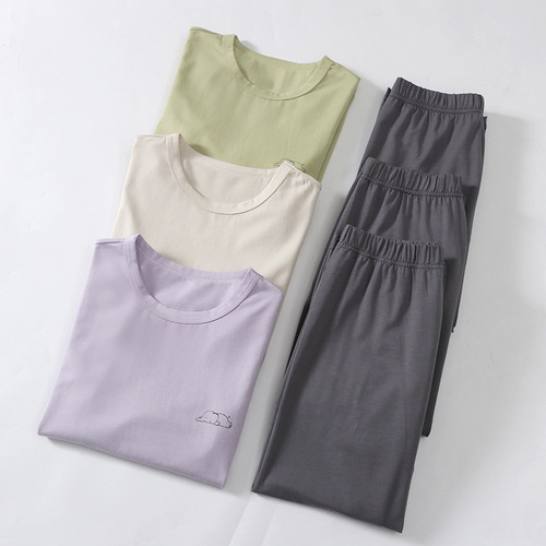 Kids' Home Wear Set, Air-Conditioning Clothes, Boys' and Girls' Pajamas, Family-Matching Adult Home Wear Set