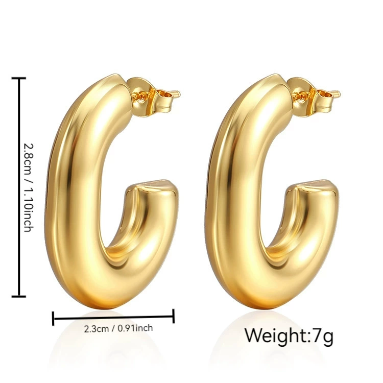 Серьги из нержавеющей стали, европейский стиль, 18 К, оптовая продажа