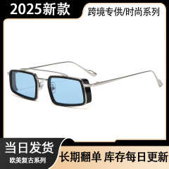 2025ファッション新型サングラス金属フレーム男性ファッションサングラスクラシック運転メガネuv 400