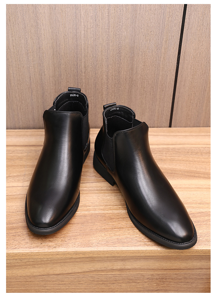 Botas vintage Botas puntiagudas para hombre Botas de piel talla grande_voghion.com