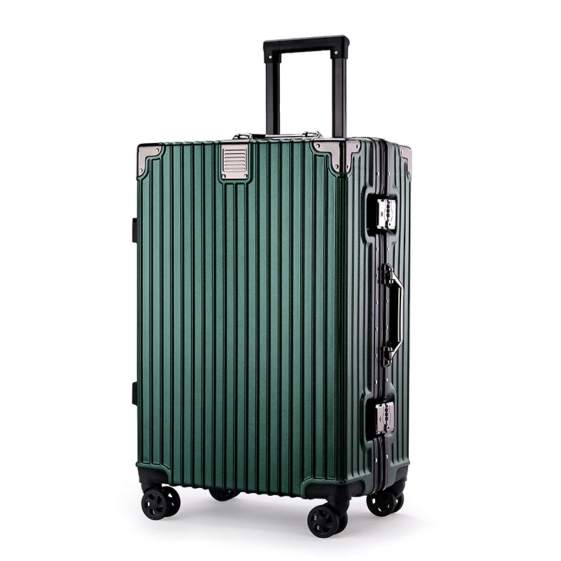 Nuevo marco de aluminio de gran capacidad caja de la carretilla rueda universal de alto aspecto maleta de viaje 24 pulgadas Contraseña de bloqueo de embarque caso