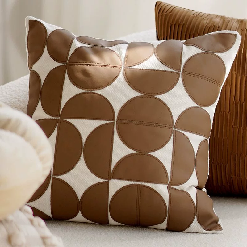 Creamy high -end retro style knot pillow pillow sleeve sofa bed on the brown bed on the waist on the waist pillow and cushion with core bay windows