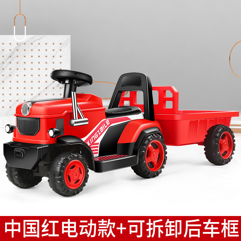 Tractor eléctrico para niños con cubo, coche de juguete grande para niños de 2 a 6 años, coche de carga de cuatro ruedas para niños image 14