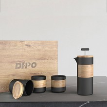 DHPO跨境北欧简约手冲咖啡壶过滤器陶瓷法式法压壶泡茶器咖啡器具