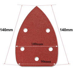Triangular Flocking Sandpaper Sheet 140*90/100 Suede-like Peach-Shaped Polishing Grinding Self-Adhesive Sandpaper Cross-border Set