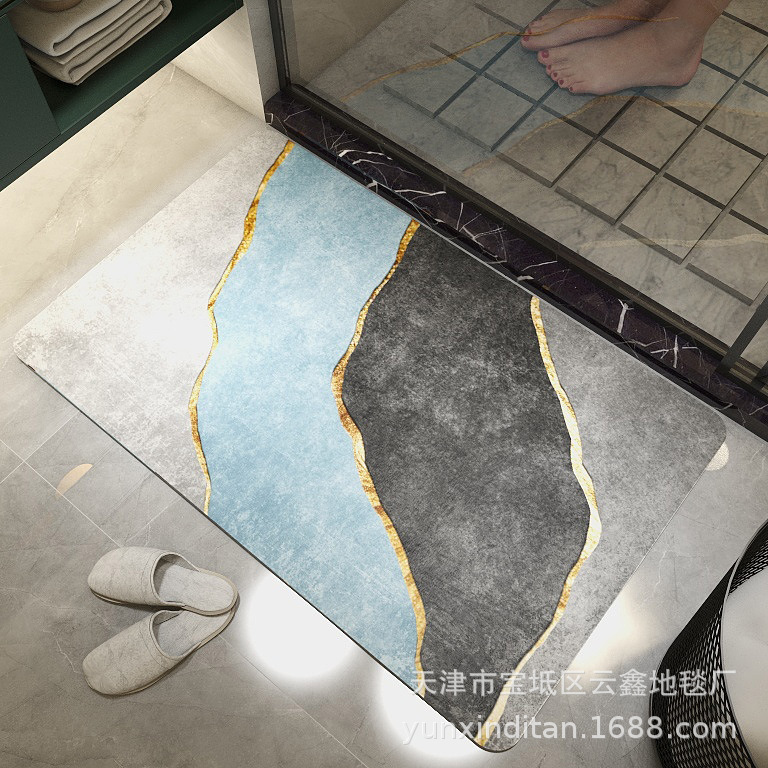 厂家批发新款酒店风科技布地毯厕所洗澡间厨房垫大门口门垫吸水垫