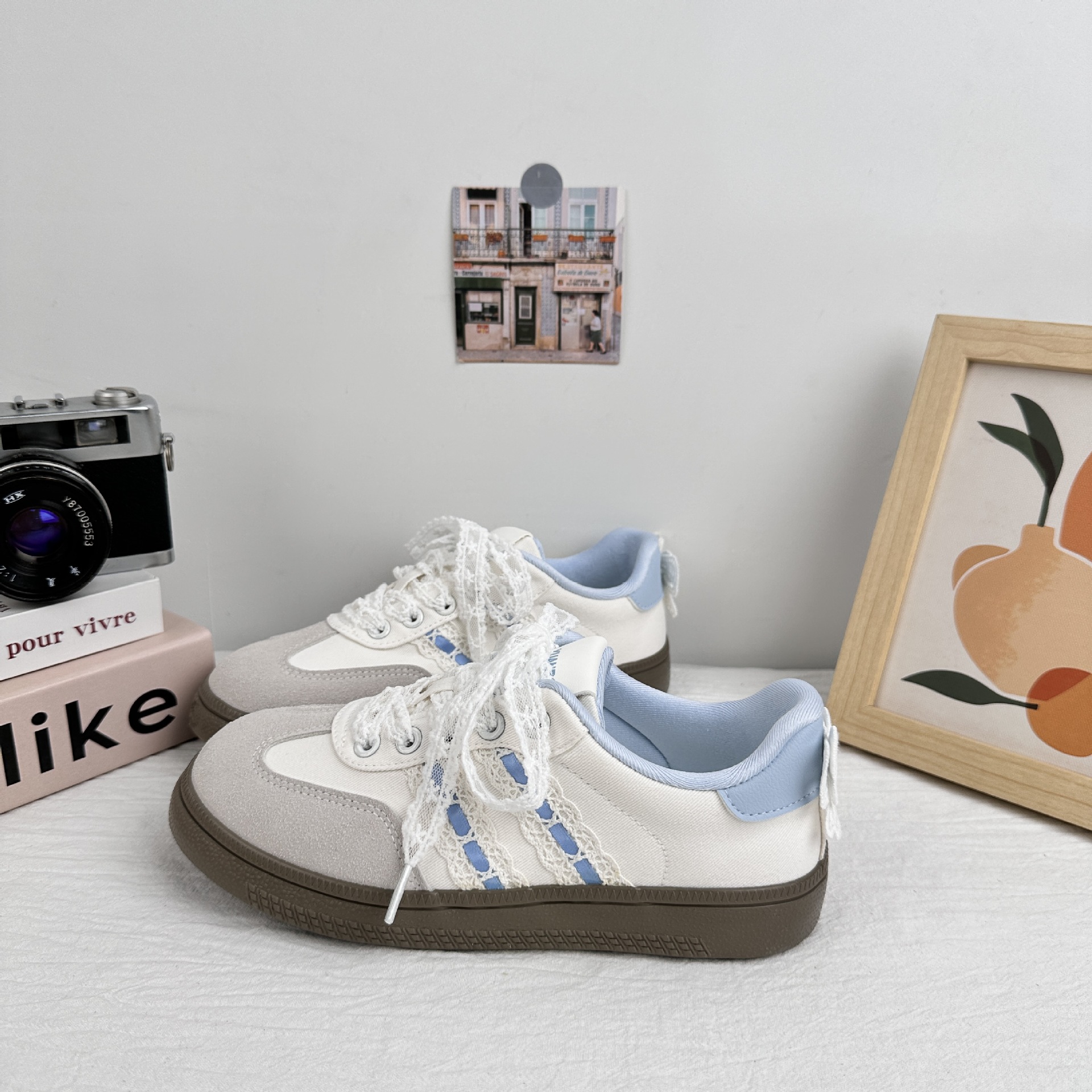 Zapatillas de plataforma con lazo de onda lejana para mujer 2025 nuevos zapatos de mujer de verano de estilo caliente