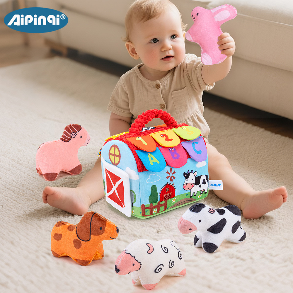 Aipinqi granja bebé juguetes caseros para bebés agarrar herramientas de entrenamiento puzzle juguetes interactivos de educación temprana