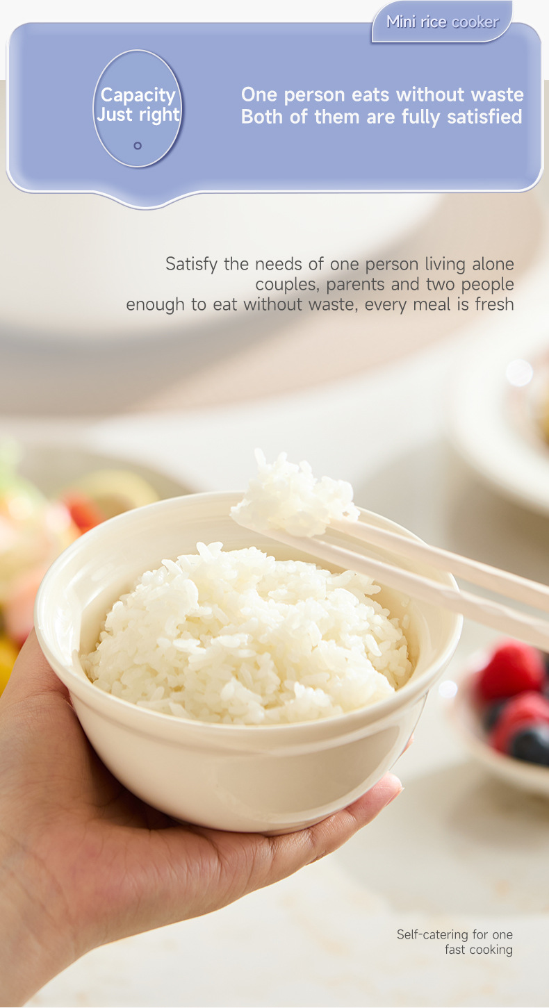 Export 1.2-liter Mini Cooker, Small One-person Electric Rice Cooker_voghion.com