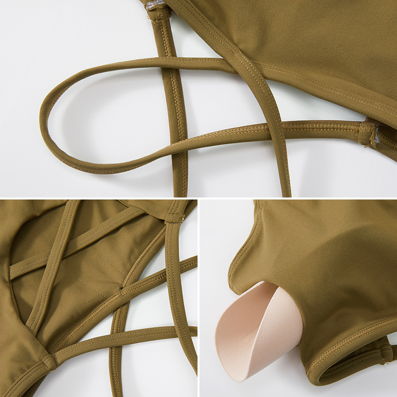 Primavera nueva ropa de yoga de manga larga cruzada de banda fina para mujer corriendo transpirable de secado rápido camiseta deportiva top ropa de fitness