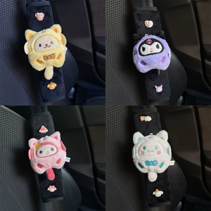 Sanrio Yugui itli avtomobil təhlükəsizlik kəməri çiyin qoruyucu örtüyü, cizgi filmi təhlükəsizlik kəməri örtüyü