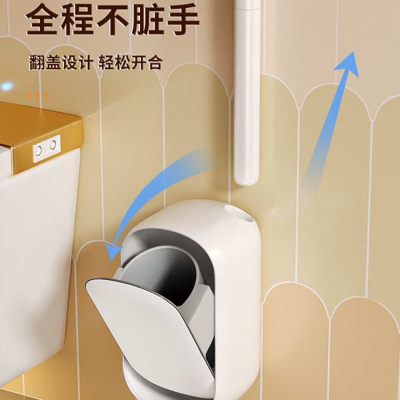 cepillo de inodoro desechable colgado en la pared para uso doméstico sin rincón muerto nuevo cepillo de limpieza de inodoro