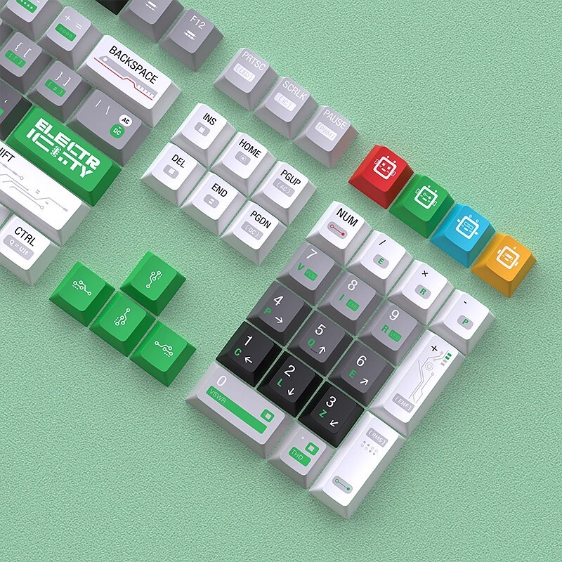 スポット卸売ラインキーキャップメカニカルキーボード小型フルセットPBTフル5面昇華-オリジナル高さ128キー|undefined