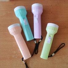 发光玩具手电筒圆头便捷小清新果冻色照明电筒幼儿园儿童奖品礼物
