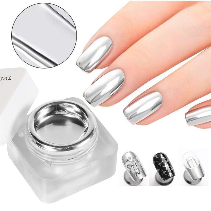 Mirror Series Acrylic Jar Mirror Metal Gel Silver Reinforced Painting Gel Nail Polish Gel for Manicure
