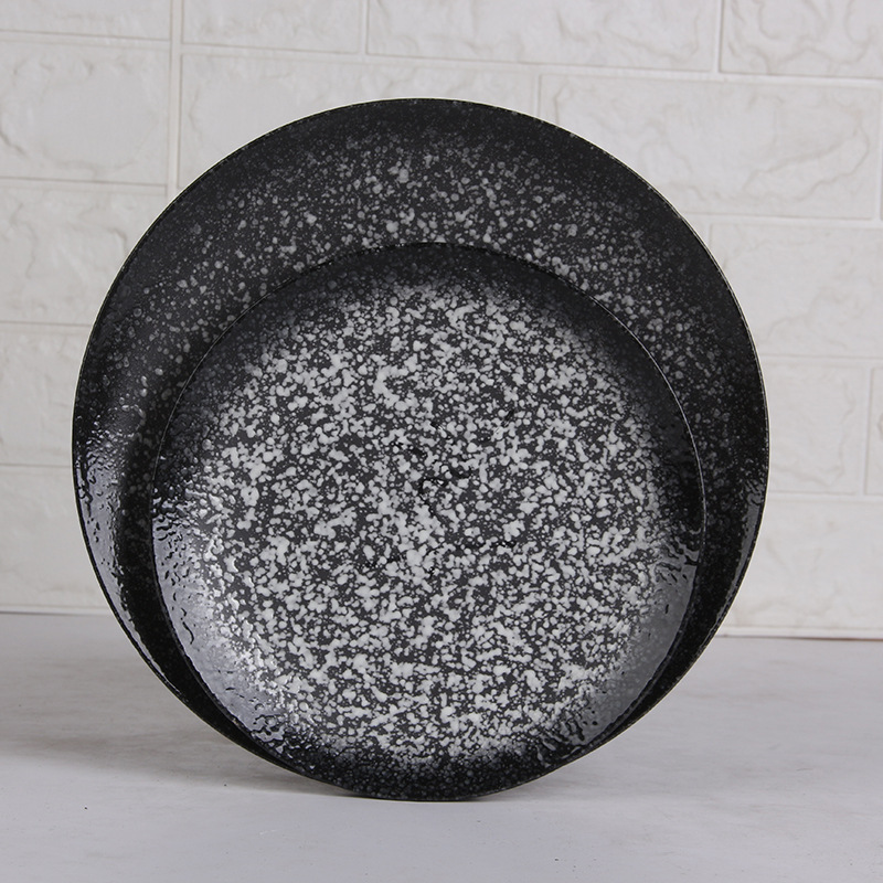 8/10 pulgadas creativo redondo placa de cerámica Hotel hogar plato de cerámica placa plana Placa de fruta placa occidental Placa de carne