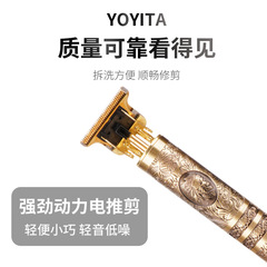 Wholesale Electric Hair Cutter with USB Charging Zinc Alloy Engraving Razor Oil Head T9 White Beard Trimmer Android Charging