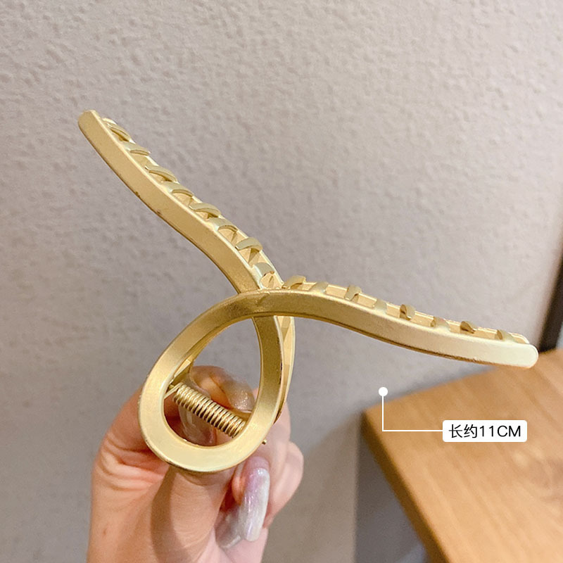 Pinza de agarre simple y versátil de temperamento, clip de tiburón grande, horquilla, pinza para el cabello de alta calidad para mujer, clip para el cabello en la parte posterior de la cabeza, accesorios para el cabello al por mayor