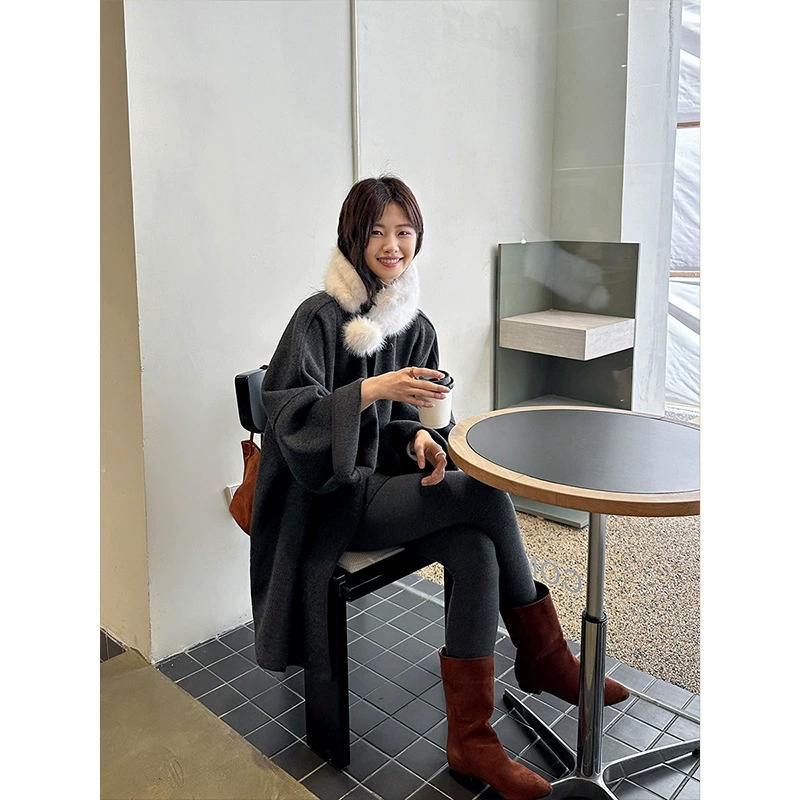 Winter woolen coat, classic jacket, high-quality style, oversize