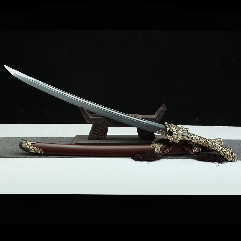 绣春刀花纹钢雁翎刀一体手工锻打唐横刀镇宅刀剑宝刀冷兵器未开刃