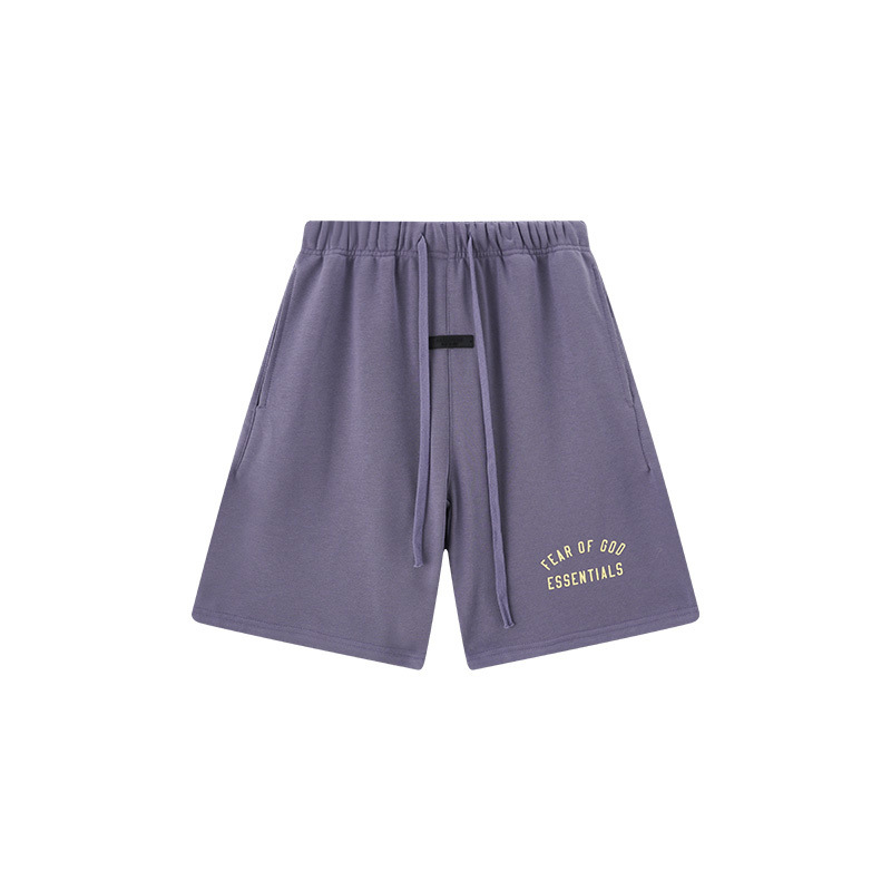 Nueva moda americana doble línea esencial pantalones cortos reflectantes temporada de los hombres quinto pantalones de la calle suelta hombres y mujeres mismo estilo