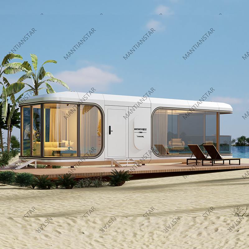 Casas móviles modulares de dos pisos cápsula espacial casa de vacaciones apartamento turístico punto escénico cápsula de manzana desmontaje alojamiento residencial