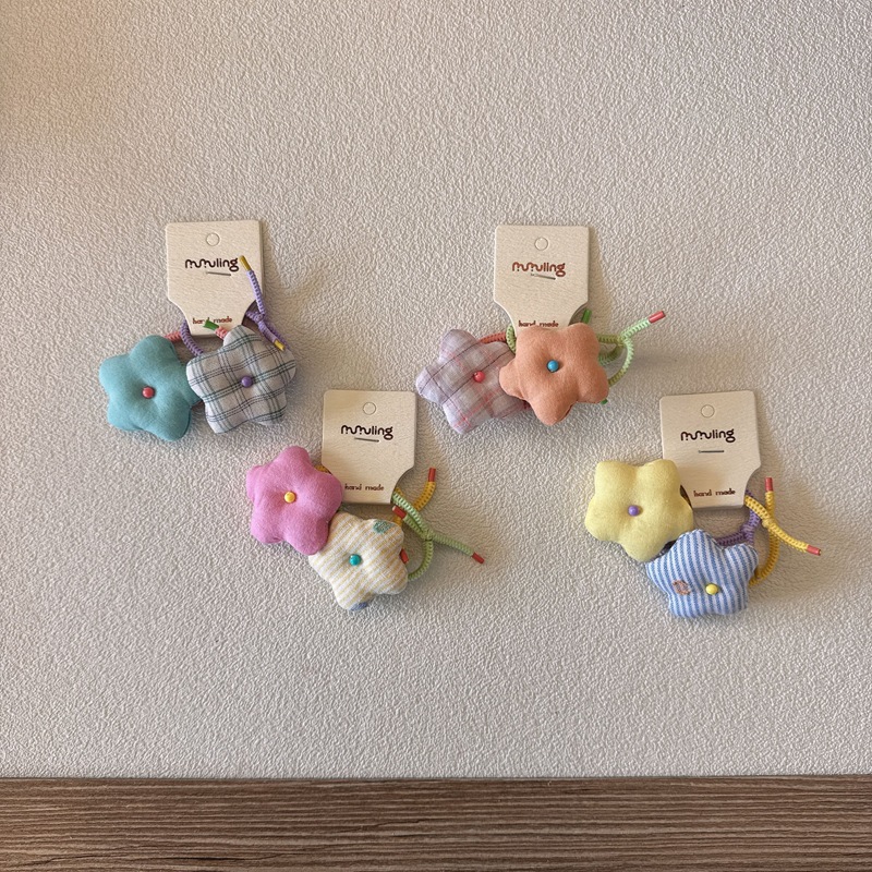 Korean-style Children's Hair Ties, Sweet And Cute Cream-colored Fabric...