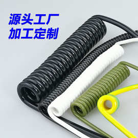 PU弹簧线PVC TPE2345多芯螺旋电缆线纯铜芯弹弓线 伸缩电源线厂家