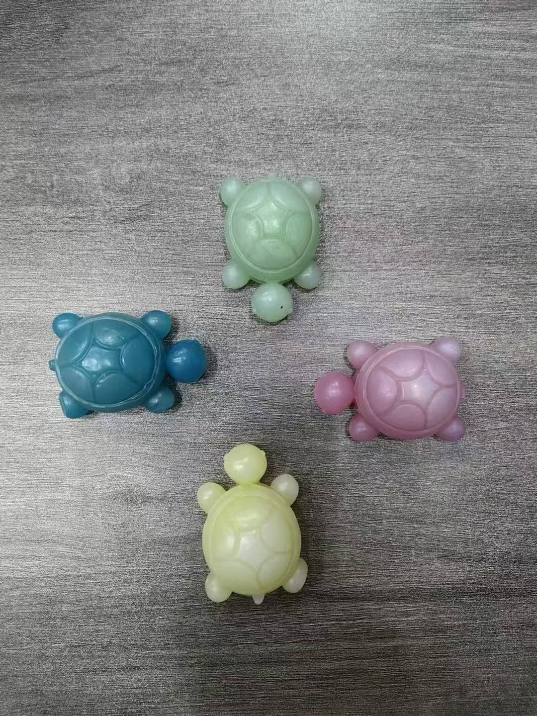 단색 거북이 4마리(색상 상자에 포장)